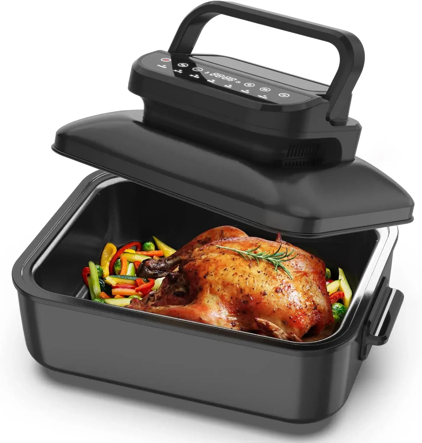 

Indoor Tabletop Grill & Griddle: Versatile Electric Air Fryer and Indoor Grill Combo for Healthy Cooking and Convenient Meals at