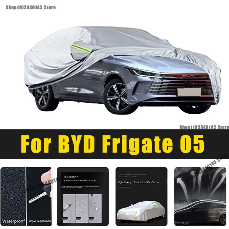 Full Car Covers Outdoor Sun UV Protection Dust Rain Snow Oxford cover Protective For BYD Frigate 05 Accessories