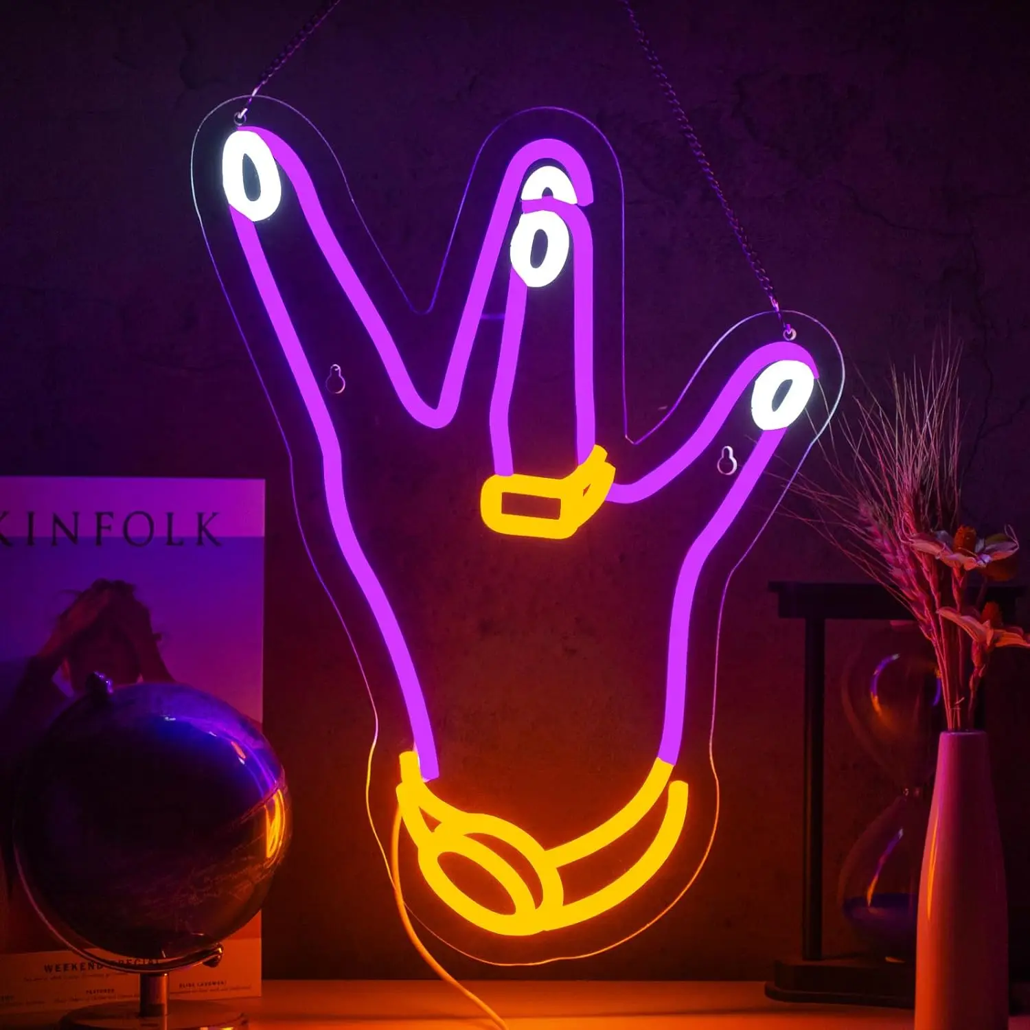 

Хип-хоп жест руки неоновая вывеска USB затемняемая светодиодная лампа для бара домашняя вечеринка украшение игровой комнаты personnalisé подарок ночник