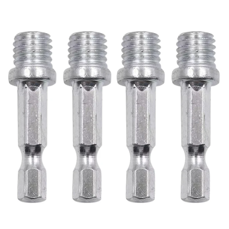 

2/4Pcs Angle Grinder Connection Conversion Rod 1/4 Hexagon Drill Chuck Polishing Pad Connecting Rod Adapters Electric Tools