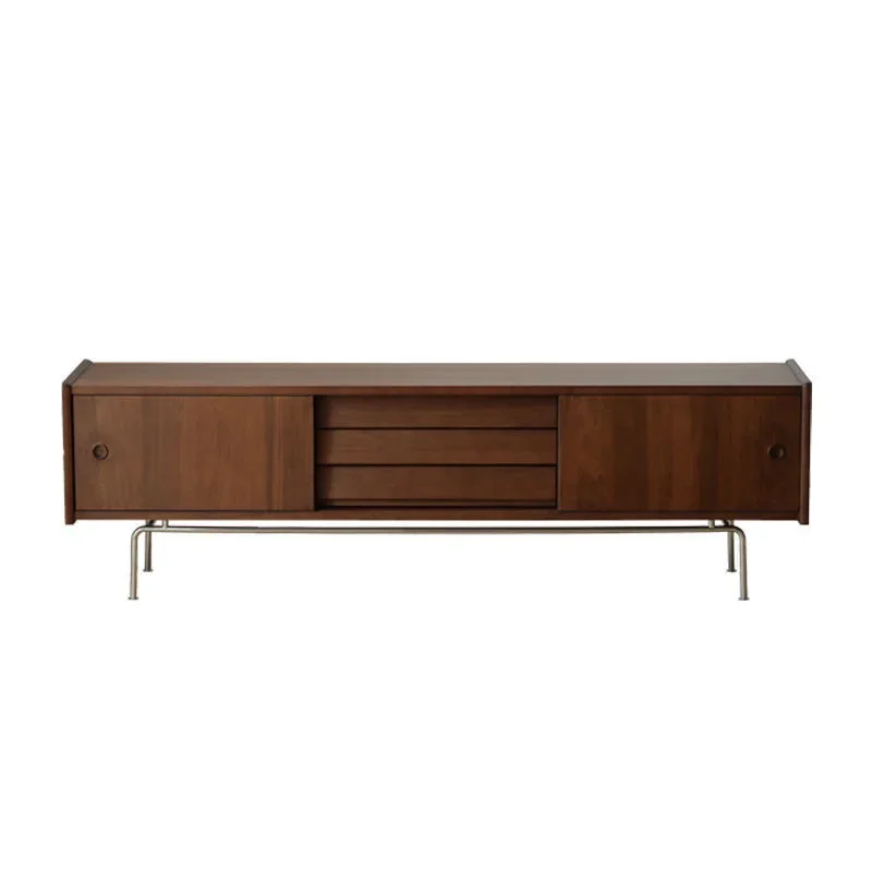 

Nordic retro solid wood coffee table, TV cabinet combination simple modern light luxury small apartment