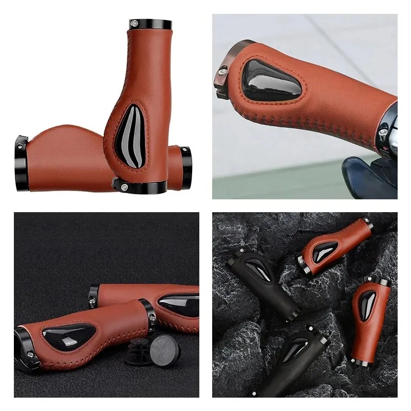 1pair Anti-Skid Shockproof Bicycle Handlebar Grips for Mountain Bikes, Scooters, Soft Rubber Bike Accessories Comfortable Riding