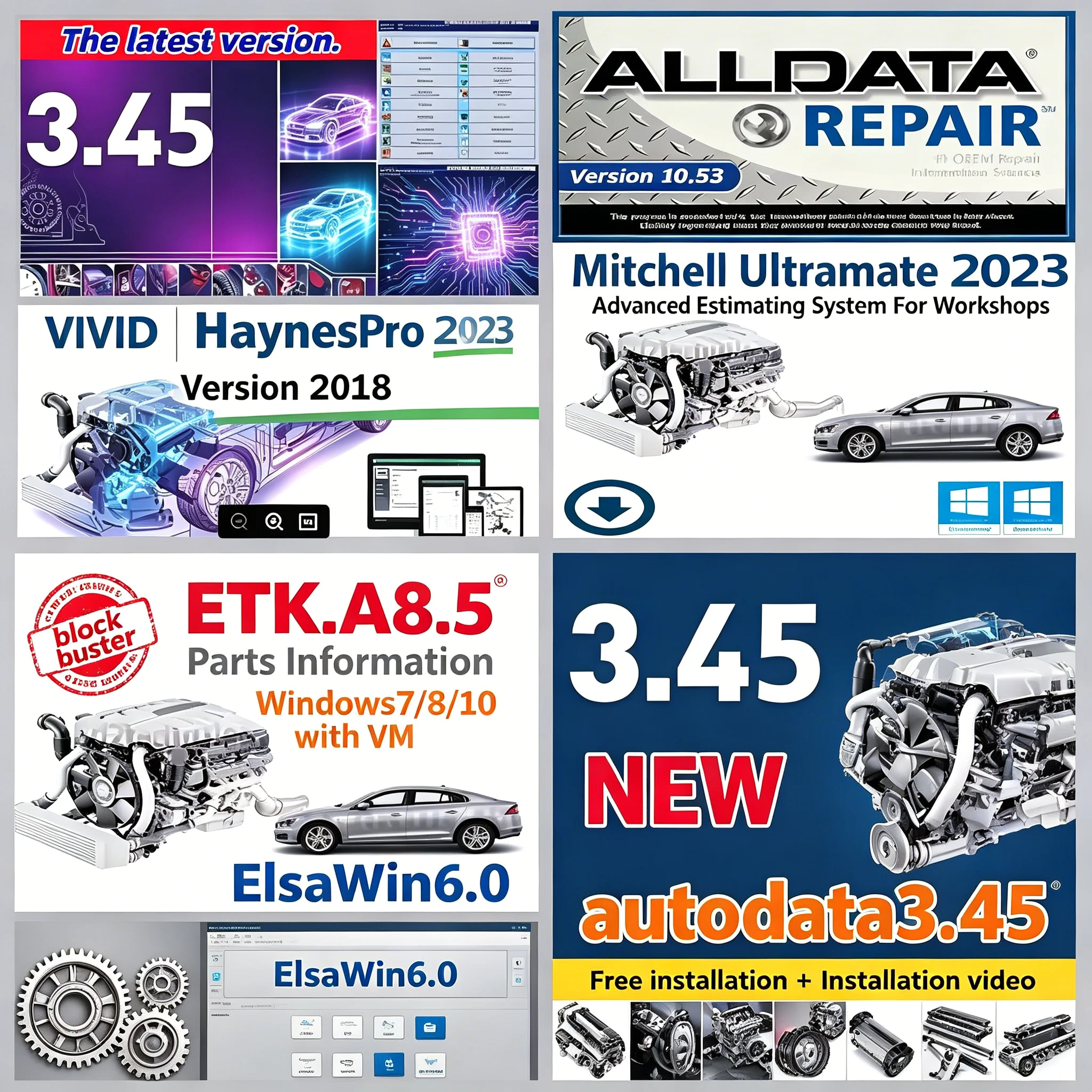 

10in1 2026 Latest Auto Data 3.45 Car Software + vivid HAYNES PRO 2018 AtrissStakis Technik Workshop DATA Multi languages
