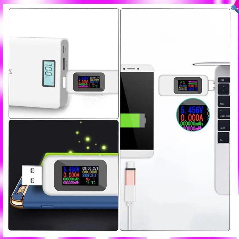 

N96R USB-тестер USB-тестер напряжения USB-тестер зарядного устройства USB-измеритель тока тестер детектор 2 шт.