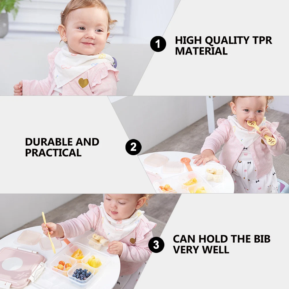 

6pcs Baby Clips Infant Feeding Bib Clamps Newborn Bib Holder Fixer For Toddler Feeding Accessories Lightweight Portable Tpr