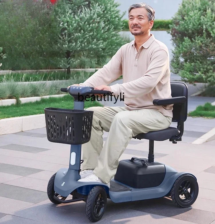

ss1001 High-end elderly scooter elderly four-wheeled electric vehicle foldable carry safety moped