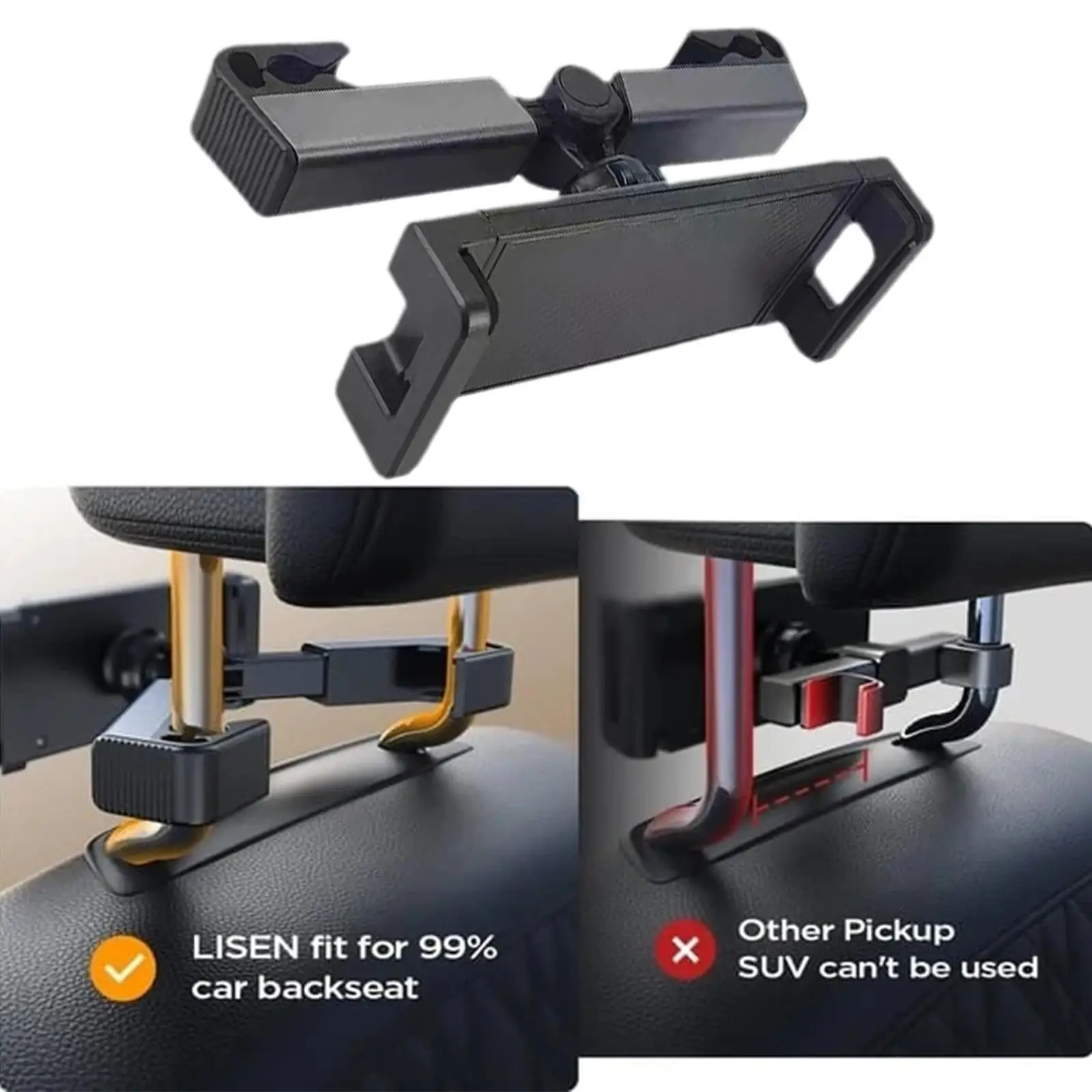 

Universal Telescopic Car Rear Pillow Phone Holder Tablet Stand Seat Rear Headrest Mounting Bracket for Phone Tablet