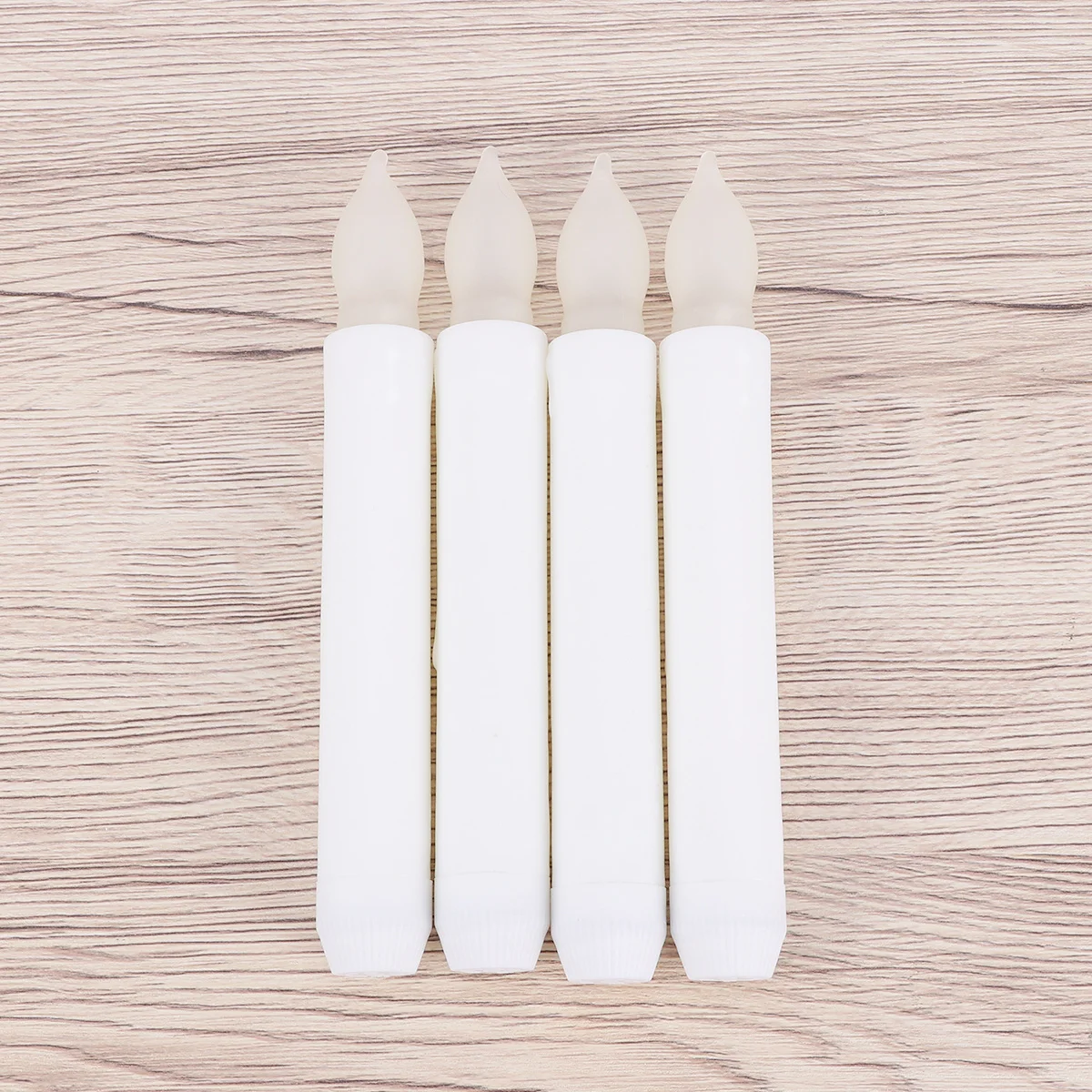 4pcs Led Light Flameless Smokeless Slim Flickering Decorative Lamp For Home Christmas Halloween Evening Warm Light