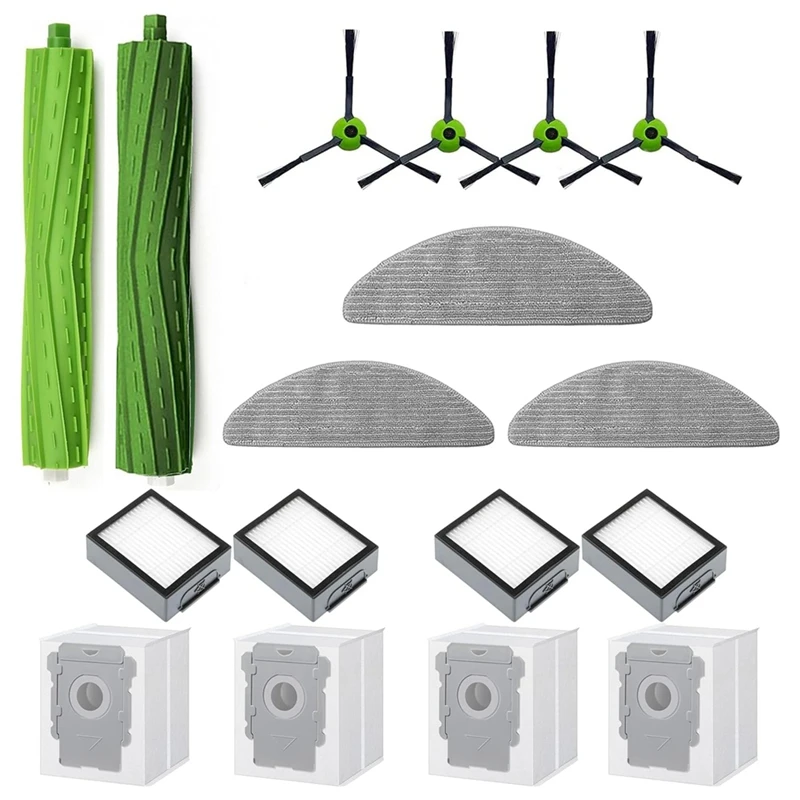 Irobot 콤보 J5 + I5 + Puls 버전 진공 청소기 메인 사이드 브러시 헤파 필터 걸레 천 먼지 봉투 액세서리
