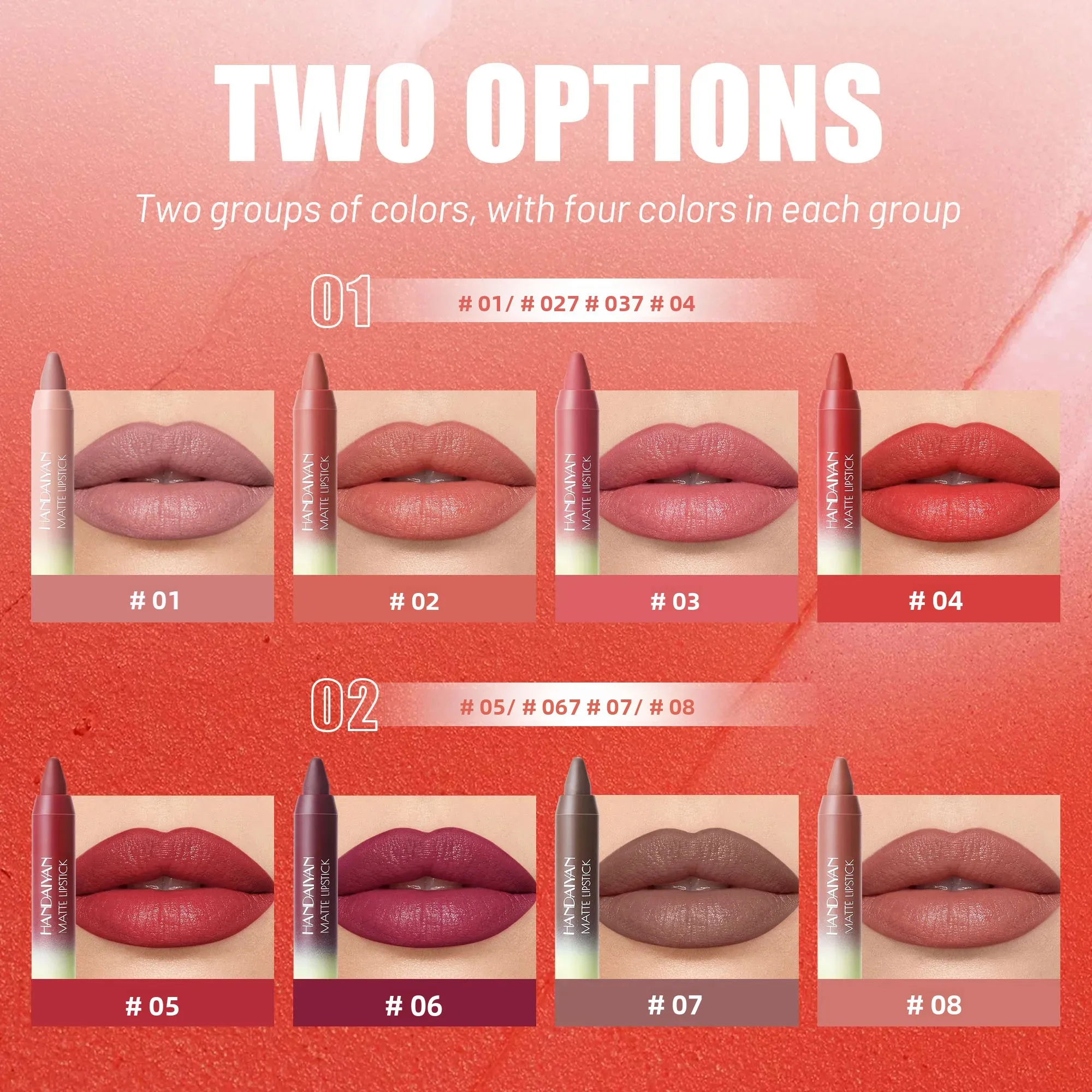 مجموعة أحمر شفاه مخملي غير لامع مقاوم للماء يدوم طويلاً، مجموعة أقلام تلوين مكياج مقاومة للتلطخ #3