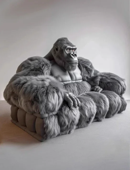 Gorilla sofa living room furniture two-dimensional King Kong, living room creativity