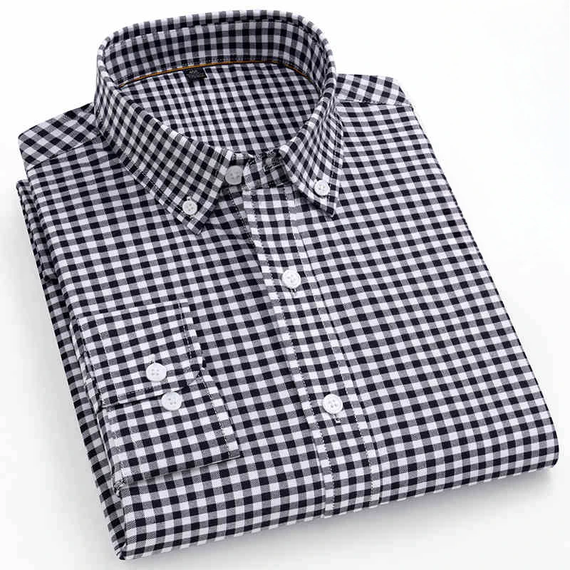 Hight qulity 100%cotton fashion korena popular plaid shirts for man slim fit formal casual shirt trends elegants office clothes
