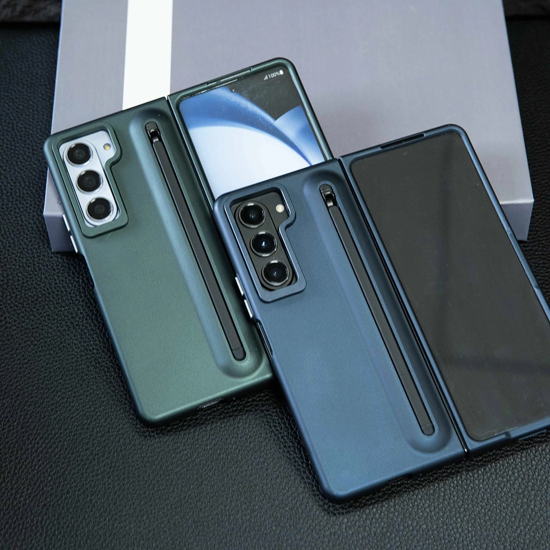 Etui na telefon Galaxy Fold5 S Pen z niewidoczną podpórką i wbudowaną osłoną ekranu do Samsung Fold6 Fold4 Fold3 Black — zdjęcie produktu 3