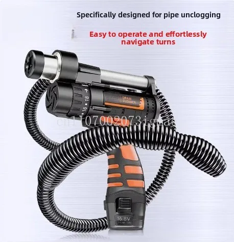 Home Electric Spring Type Pipe Dredge Machine Sewer Toilet Blockage Dredging Artifact Drain Clogging Cleaning Tool