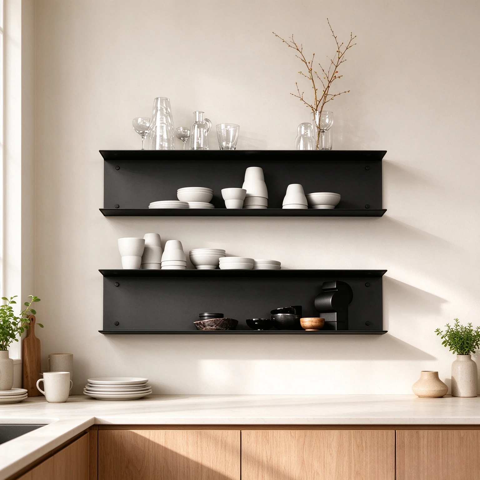 Iron Wall Magazine Rack, Floating Bookshelf and Display Organizer for Living Room, Kitchen, Study and Apartment Wall Storage
