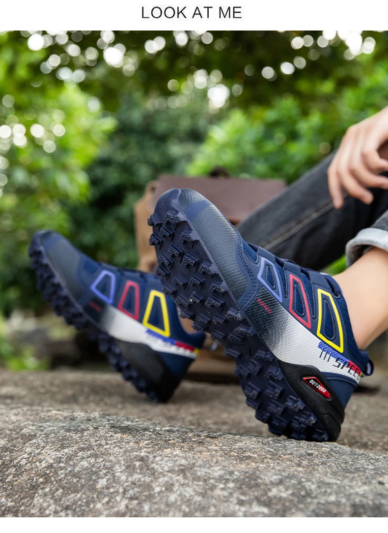 Herren-Campingschuhe, wasserdicht, rutschfest, für jedes Gelände, Sportschuhe, Outdoor-Radschuhe, Wandern, Jagd, taktische Trainingsschuhe – Detail 16