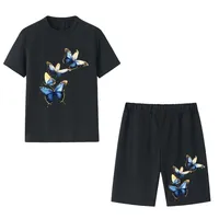 Casual Summer Hot Sales Woman Two Piece Sets Clothing Short Sleeve O-Neck T-Shirts Daily Women's Tracksuit Shorts Matching Suits
