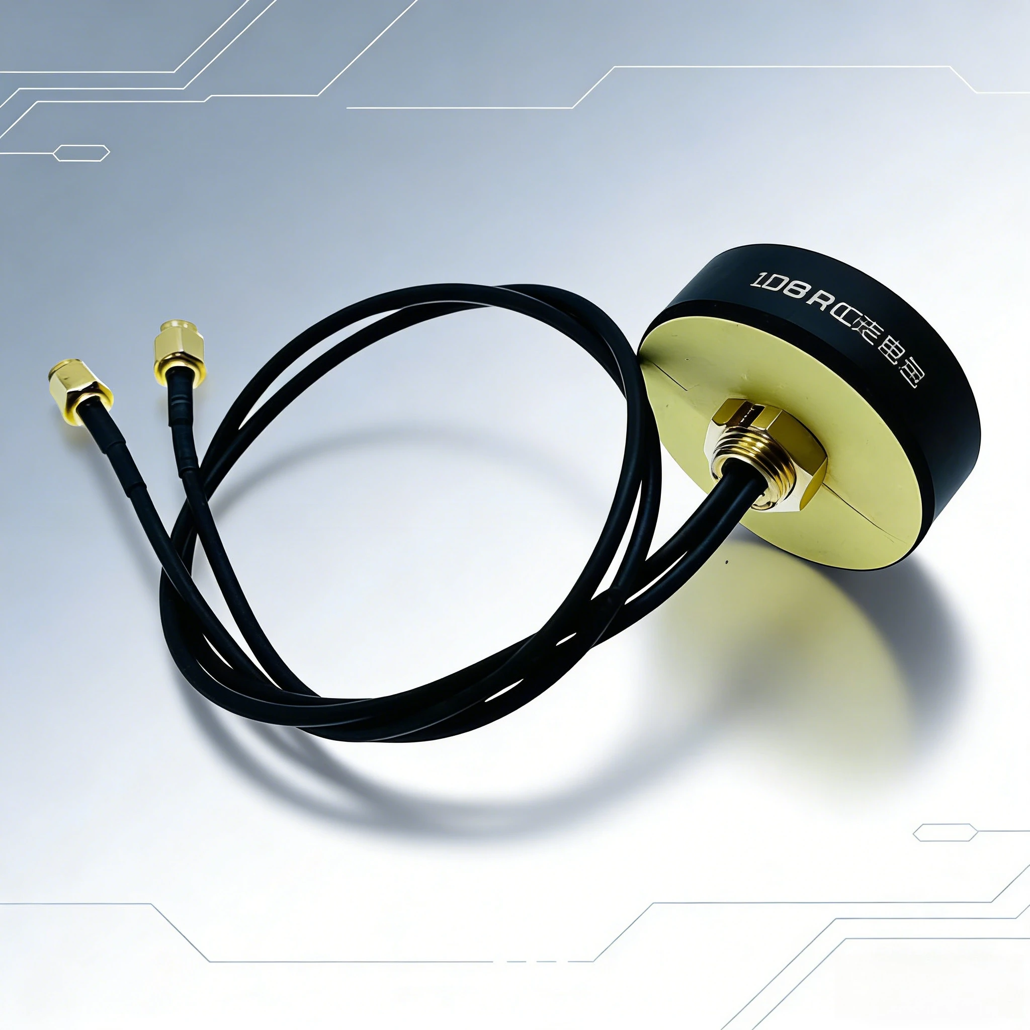 Antena GPS 2 em 1 WiFi 2.4Ghz DTU Combinada à Prova d'Água Amplificador de Sinal Externo SMA Fakra