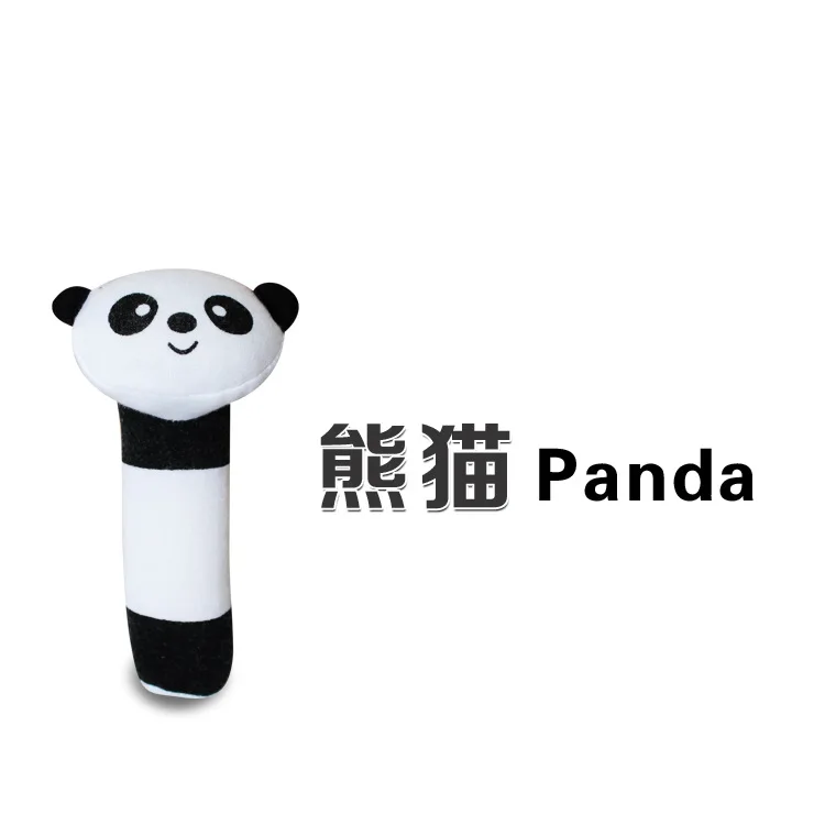 BB Stick Baby Toy Plush Hand Rattle Fun Animal BB Soothing Panda Hand Grab Stick Puzzle Rattle Для Новорожденых Toddler Toys