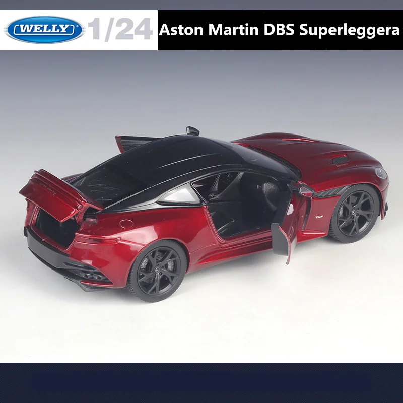 Welly 1:24 Aston Martin DBS Superleggera Alloy Sports Car Model Diecast Racing Car Model Simulation Collection Toy Gift