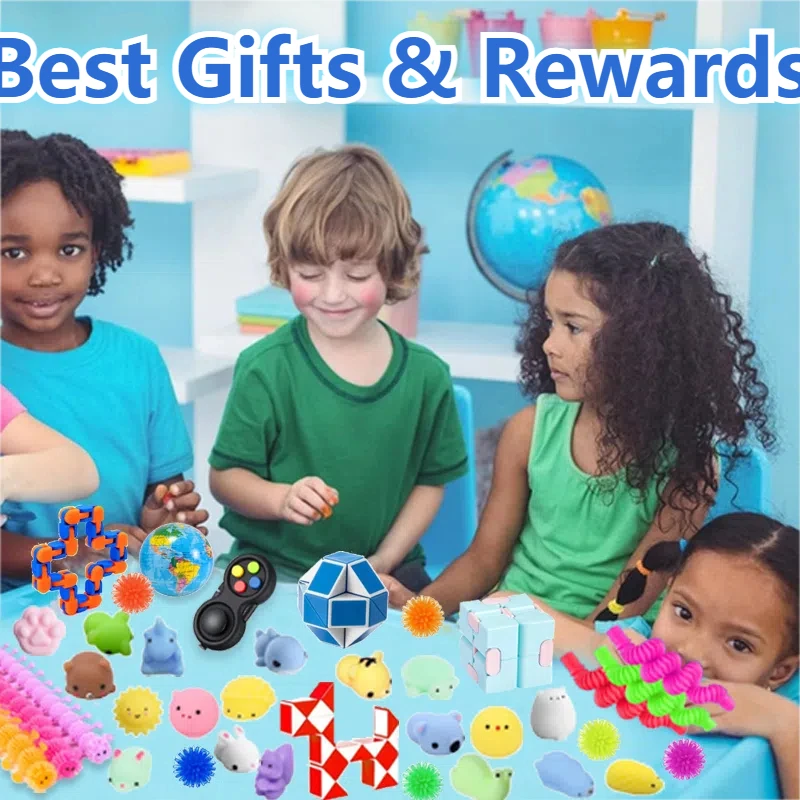 120 pçs brinquedos fidget conjunto autismo tdah brinquedo sensorial em massa inquietações para sala de aula brinquedo mole favores de festa para adultos crianças meninos meninas