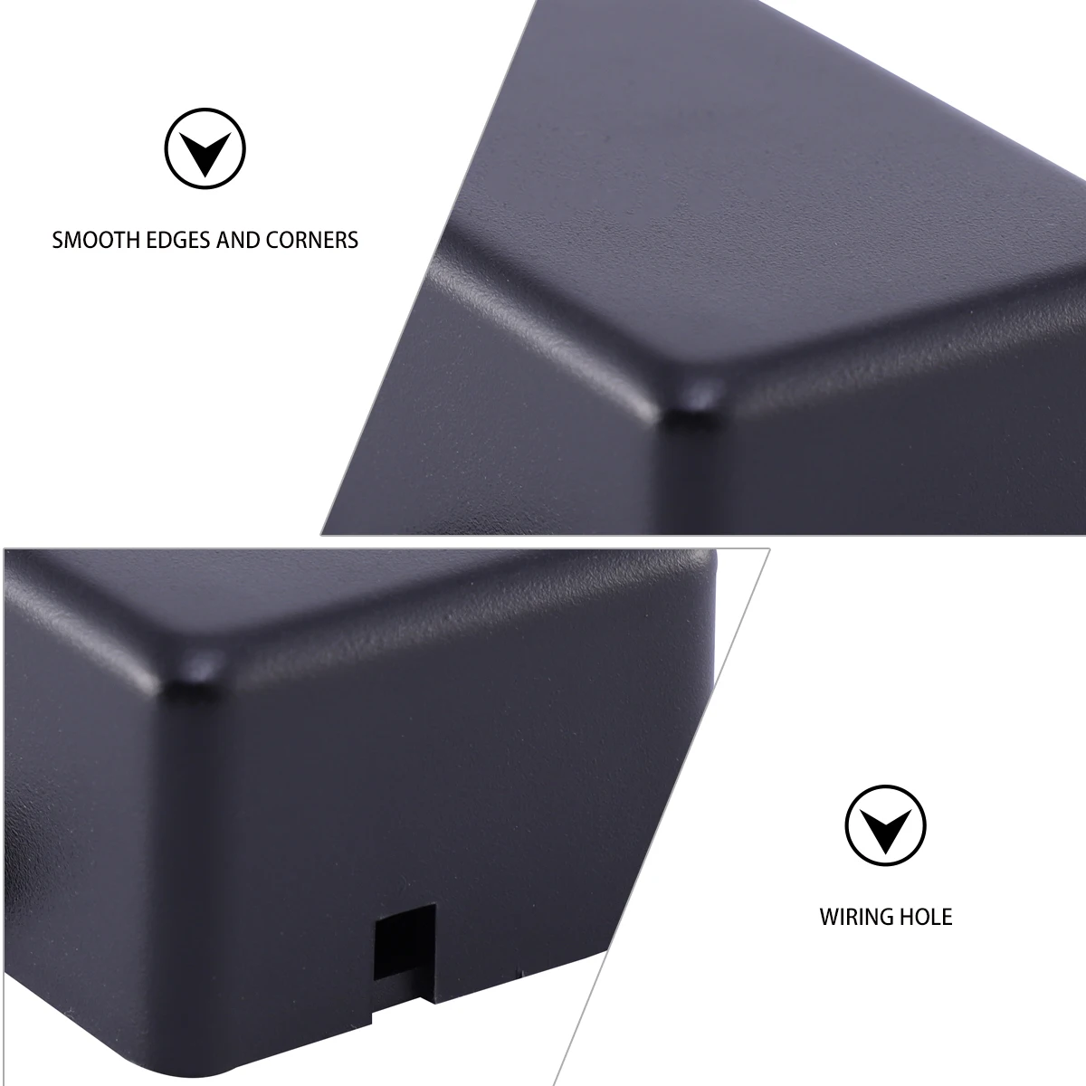 

3pcs Electrical Enclosure Black Power Supply Case Dustproof AntiUV CorrosionProof Junction Box