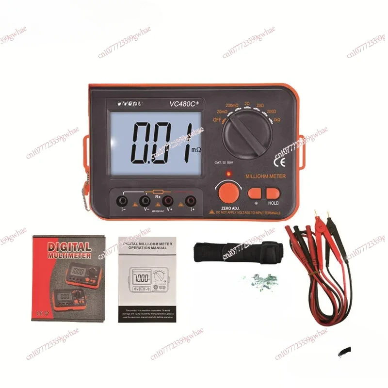 VC480C+ Digital Milliohmmeter DC Low Resistance Tester Microohmmeter  Detectable Resistance Transformer Circuit Board