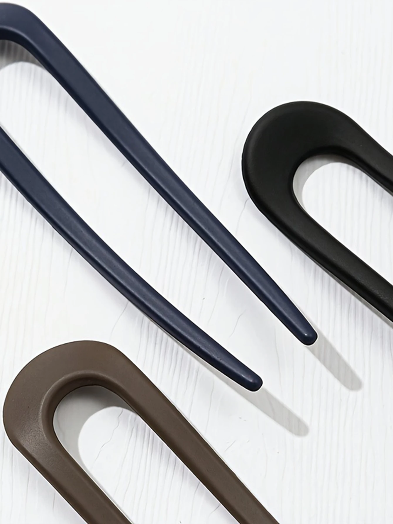 3шт коричневая U-образная заколка для волос однотонного цвета для ежедневного использования для фиксации задней части головы