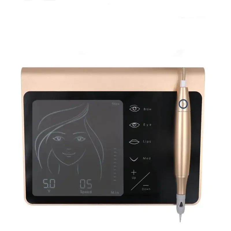 New Style Beauty Permanent Makeup Tattoo Accessories Microblading Eyebrow Digital Embroidery Tattoo Machine For Eyebrow Lip