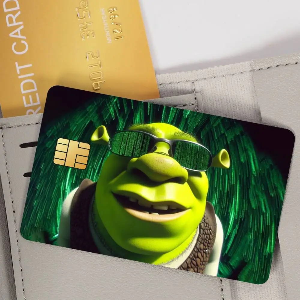 ملصق فيلم S-shreks 5 ملصق ديكور مقاوم للماء غطاء جلدي لبطاقة الائتمان وملصقات حافلة البنك الأمامية