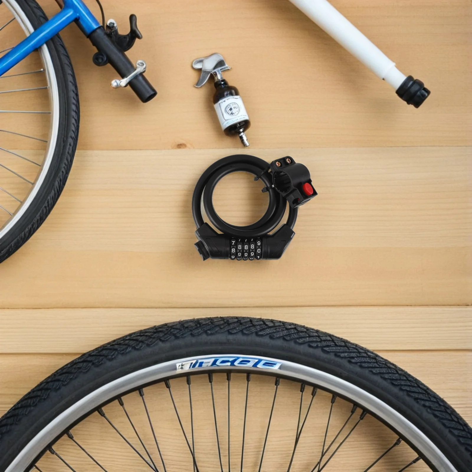 

Heavy Duty 5 Digit Combination Bike Lock Extended Steel Cable Security Lock for Mountain Road Bicycle Electric Scooter and E