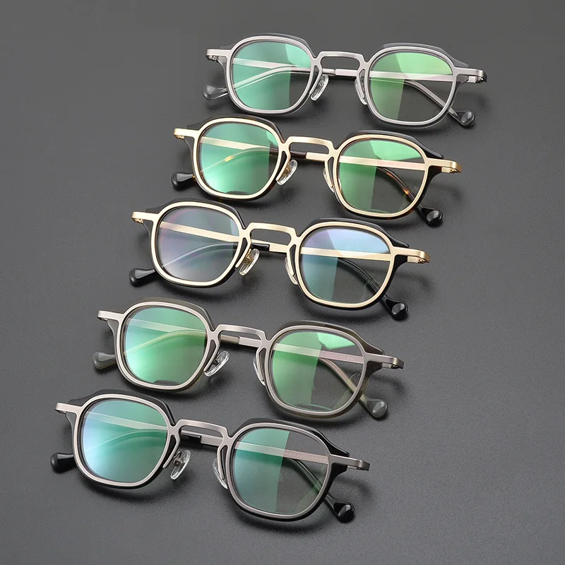 

Retro Titanium Men's Square Glasses Frame High Quality Handmade Optical Prescription Eyeglasses for Women Myopia Reading Eyewear