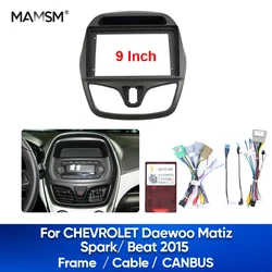 MAMSM For CHEVROLET Daewoo Matiz/Spark/Beat 2015-2020 Car Radio Fascias Frame Adapter Canbus Box Cable Dash Fitting Panel Kit