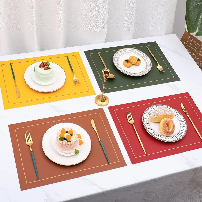 

Nordic pastoral style placemat insulation mat waterproof and oil-proof square printed high-end table mat