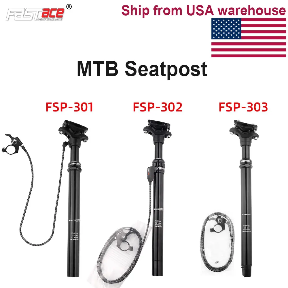 

Fastace Adjustable Bicycle Dropper Seatpost 440mm Internal External Routing Cable Remote 27.2 30.9 31.6mm Saddle Ship from USA