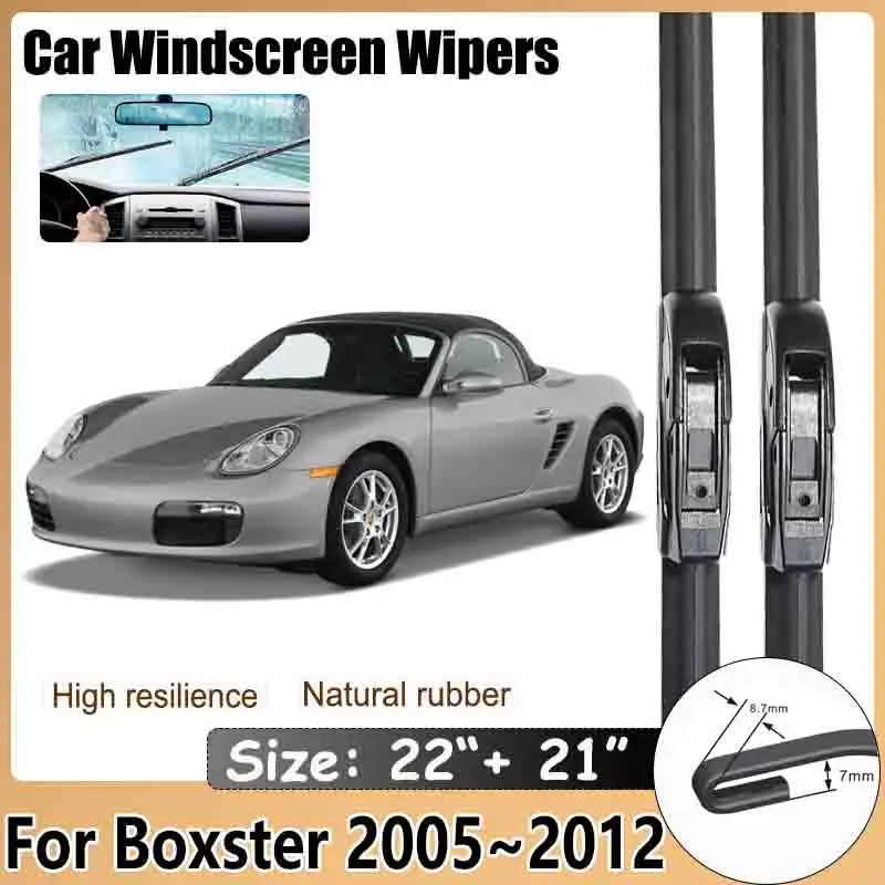 

Car Wiper Blades For Porsche Boxster Cayman 987 987C 2005~2012 Rubber Strip Wipe Cleaning Brushe Protect Windshield Accessories