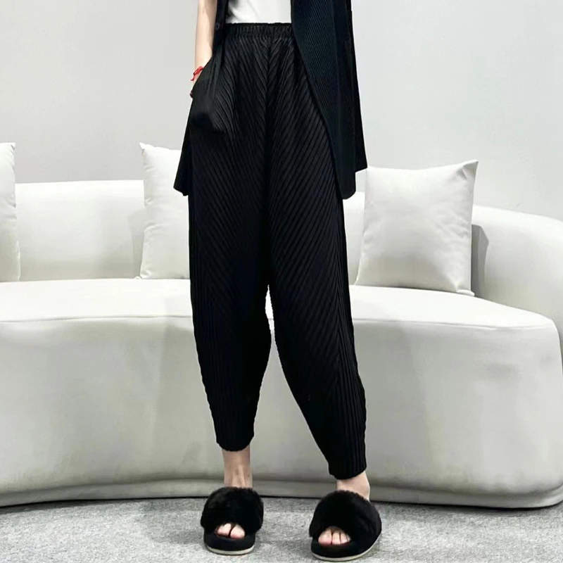 Women's Pants Classical Pleated Twill Leggings Pants Fashion Casual Twill Pants Pleated Pants For Women's Clothing