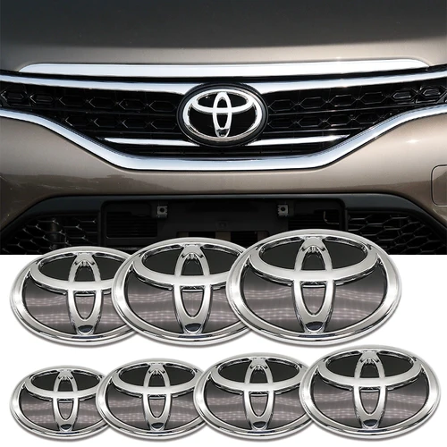 Logotipo de coche 3D, insignias de logotipo de coche modificado, logotipo delantero y trasero para Toyota Hybrid Car Series Prado Highlander Camry Corolla Styling