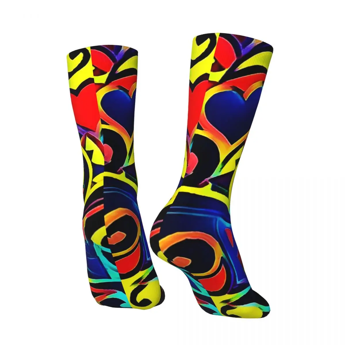 Vintage Peace And Love Bold Art Men's compression Socks Unisex Street Style Seamless Printed Novelty Crew Sock