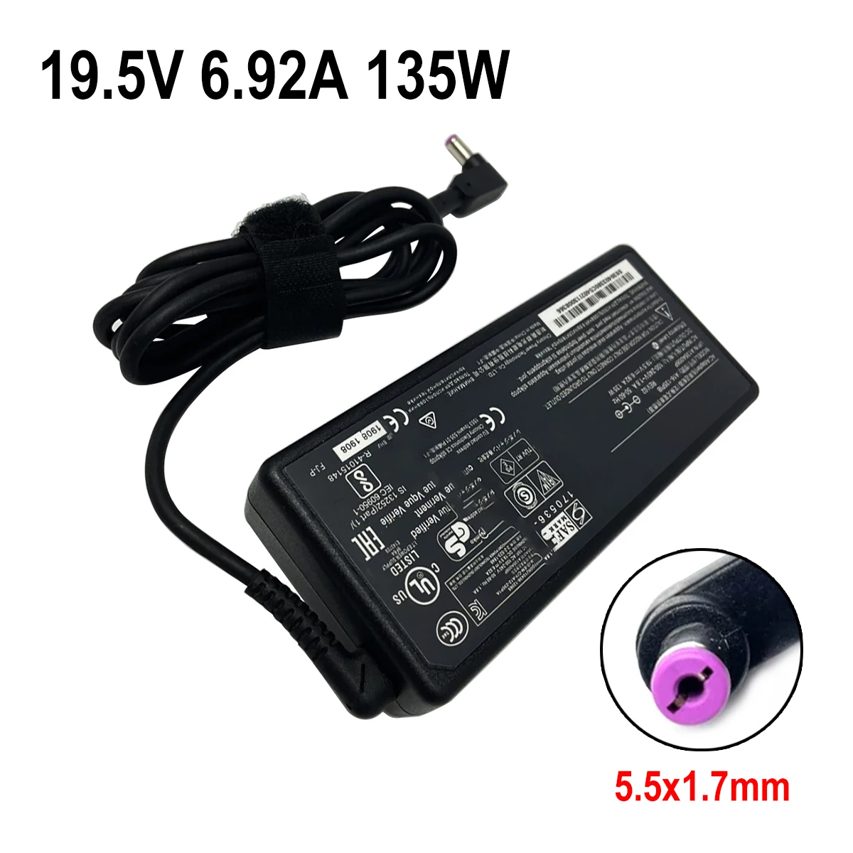 19.5V 6.92A Chicony A16-135PIB 135W Charger Adapter For ACER Nitro 5 AN515-54 AN515-55 AN515-53 N20C1 N20C2 N18C3 Series Laptop