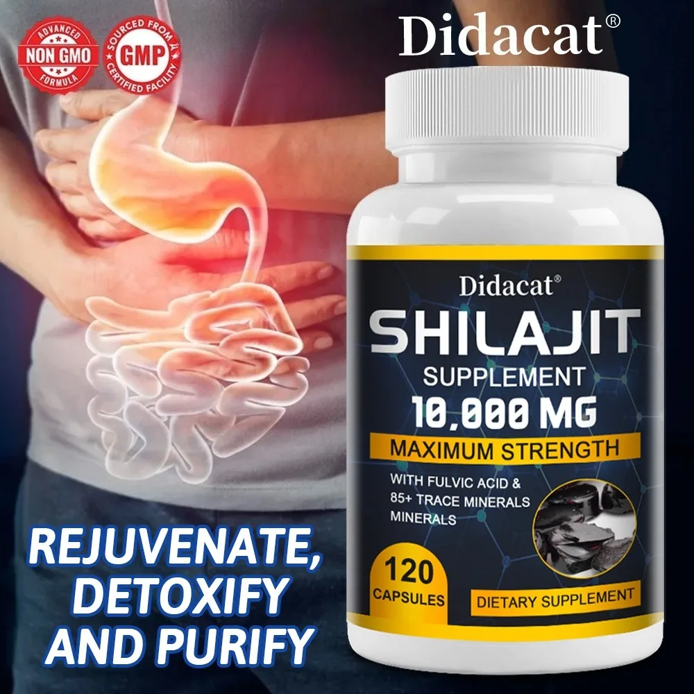 Herbal Energy Himalaya Shilajit Supplements - with Fulvic Acid and  Trace Minerals, Vegan, Non-GMO, Gluten Free, 120 Capsules