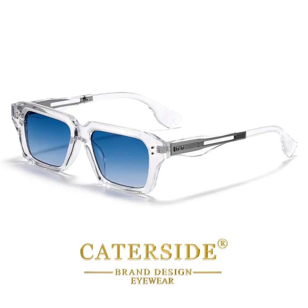 CATERSIDE Neue quadratische Sonnenbrille für Herren, Premium-PC-Rahmen mit Metallbügel, UV400, für Damen, Retro-Mode, Fahrdekoration, Brillen – Detail 25