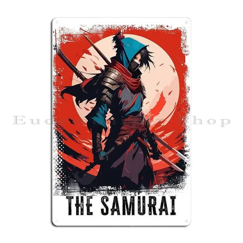 Mystical Samurai Warrior Ancient Japanese Ultimate Hero Metal Plaque Personalized Iron Plaques Designing Cave Tin Sign Poster