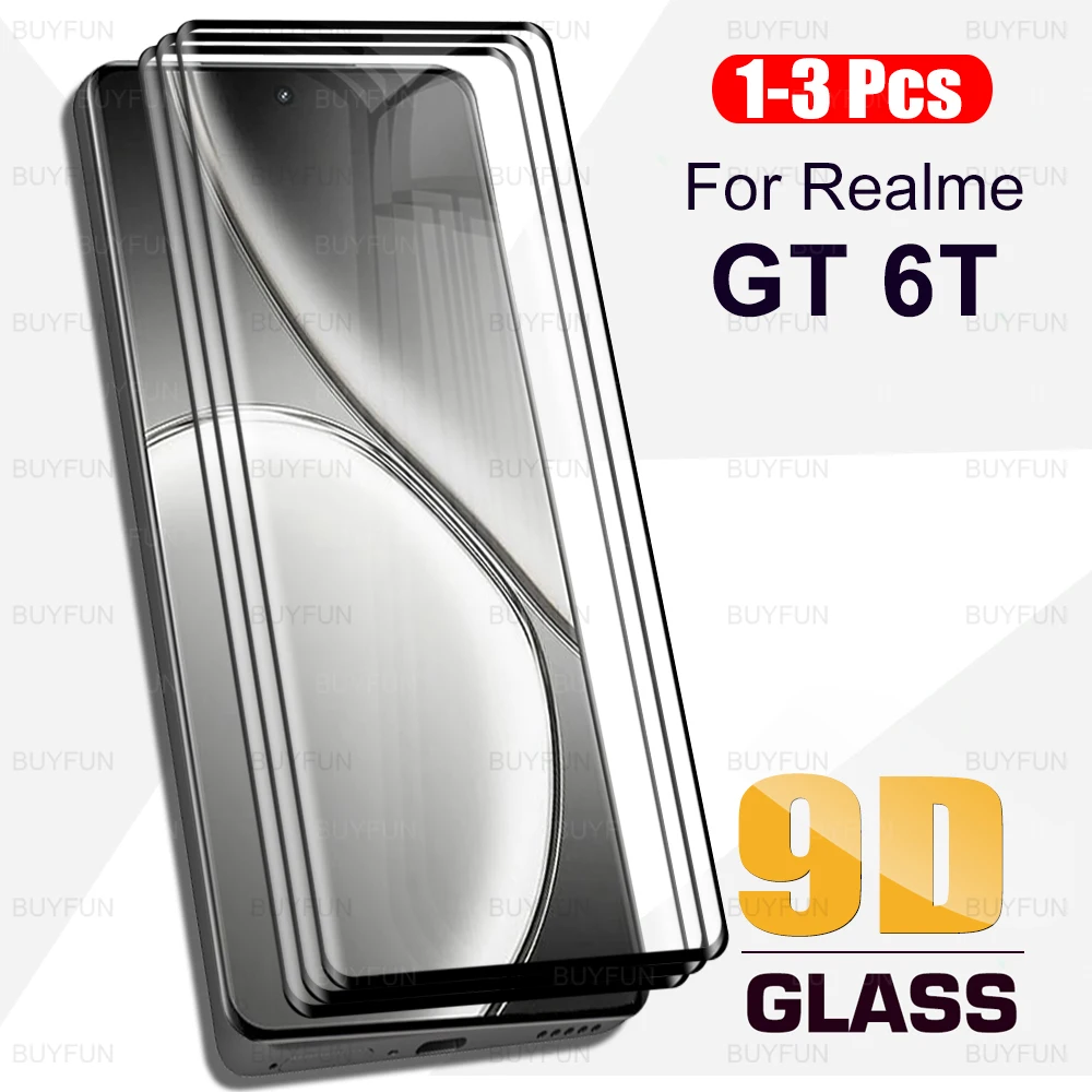 1-3Pcs Case For Realme GT 6T 2024 6.78inch Curved Tempered Glass Protective Film RealmeGT6T Realmy GT6T GT6 T Realmi Fully Cover