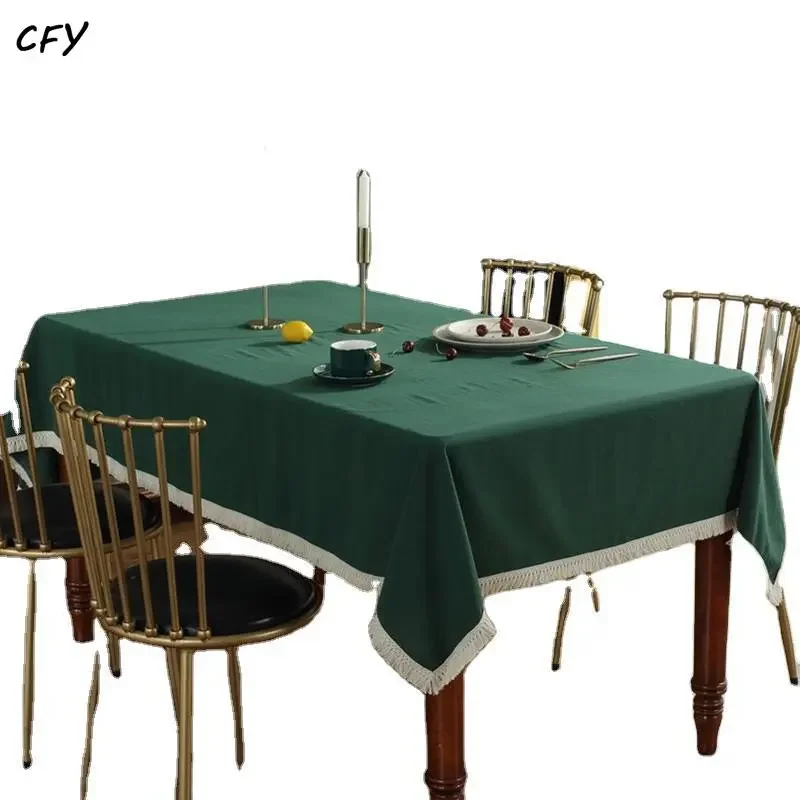 

Solid Color Rectangular Tablecloth Modern Table Cloth Living Room Cover Cloth Coffee Table Cover for Dining Table Decoration