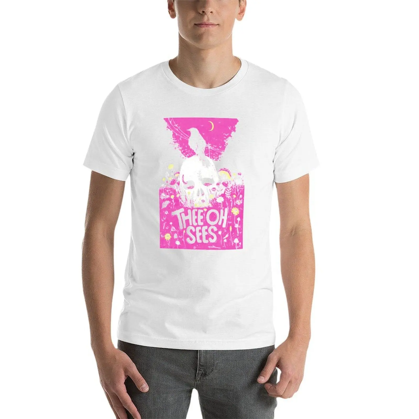 طبعة محدودة خمر Thee Oh يترك الفرقة الموسيقى خمر تي شيرت ريترو تي شيرت رجل القطن تي شيرت للرجل حزمة القطن تي شيرت #4
