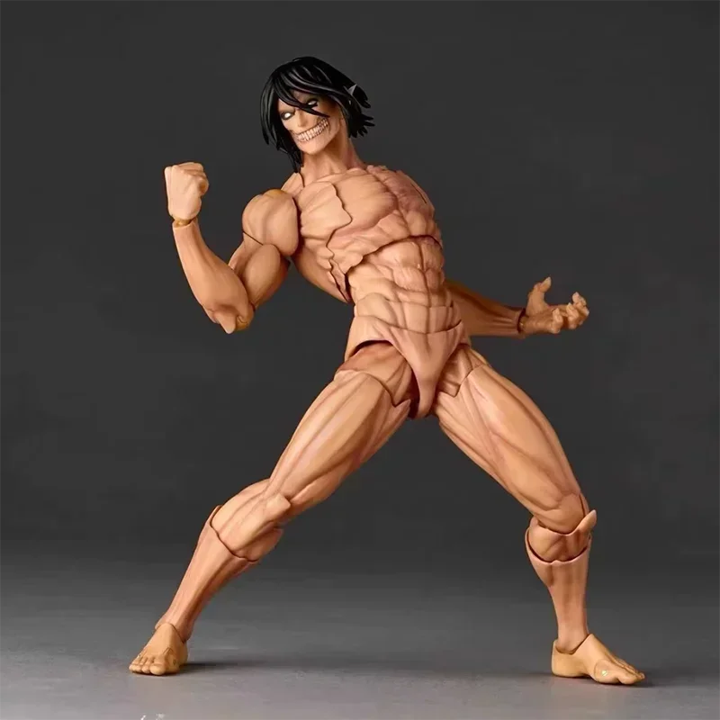 Novo ko ataque em titã eren jaeger figura de ação kaiyodo revoltech incrível série yamaguchi estatueta coleção presente aniversário
