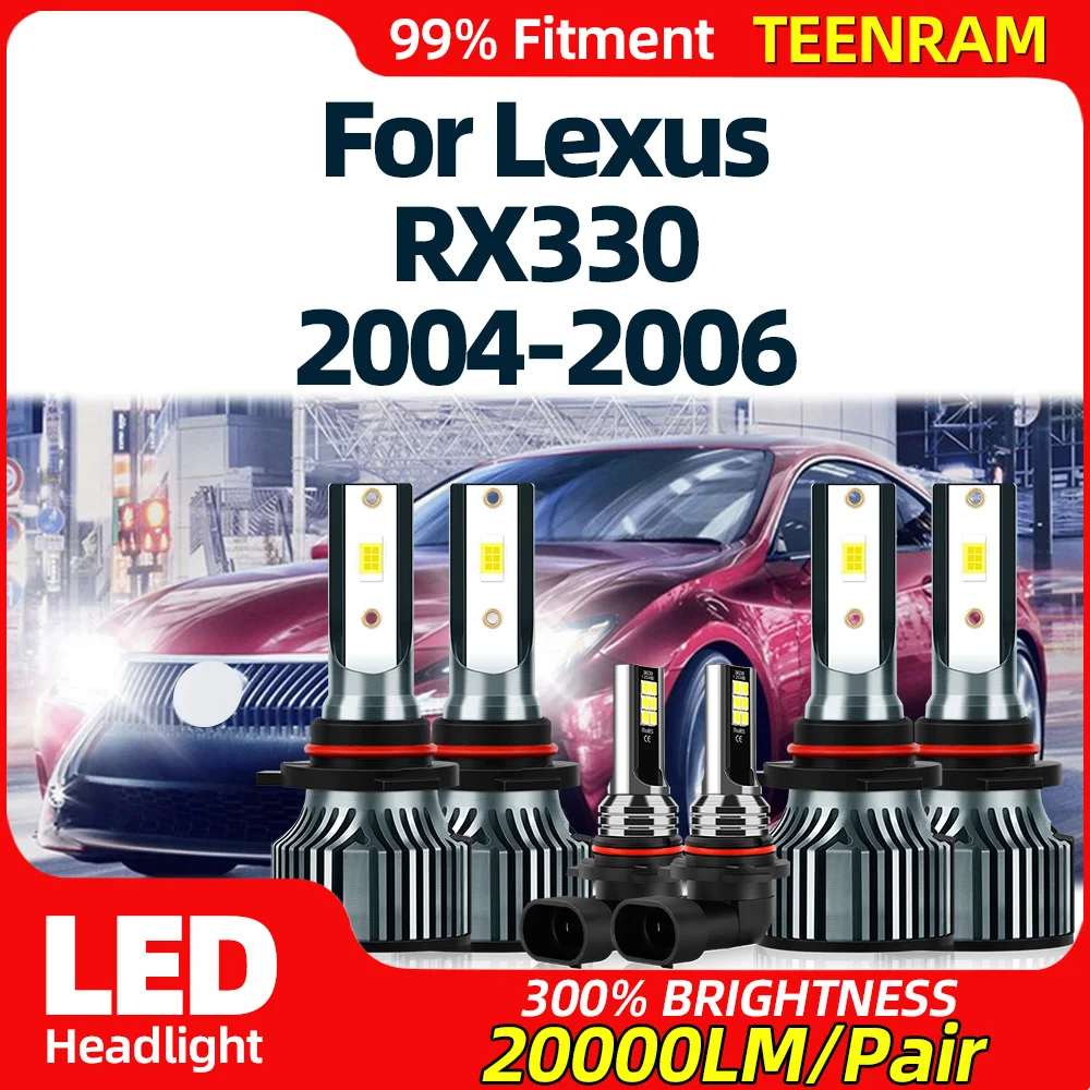 

360W LED Car Headlight Bulbs 60000LM High Low Beam Auto Headlamps 6000K White 12V Fog Lamps For Lexus RX330 2004 2005 2006