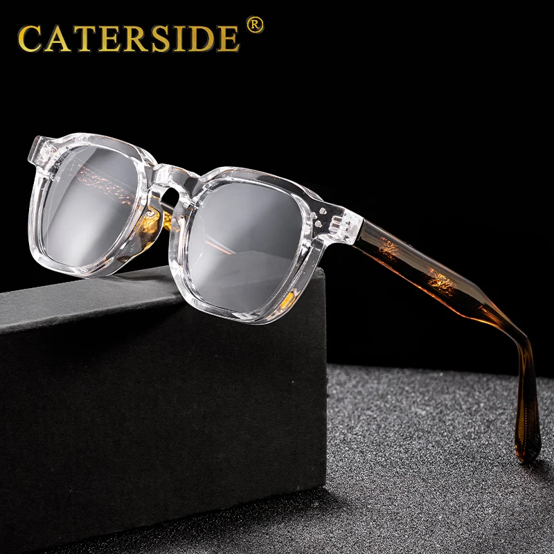 CATERSIDE Fashion Mirror Men Polarized Sunglasses Luxury Core Insert Leg Design Sun Glasses Women Party Outdoor Travel Glasses