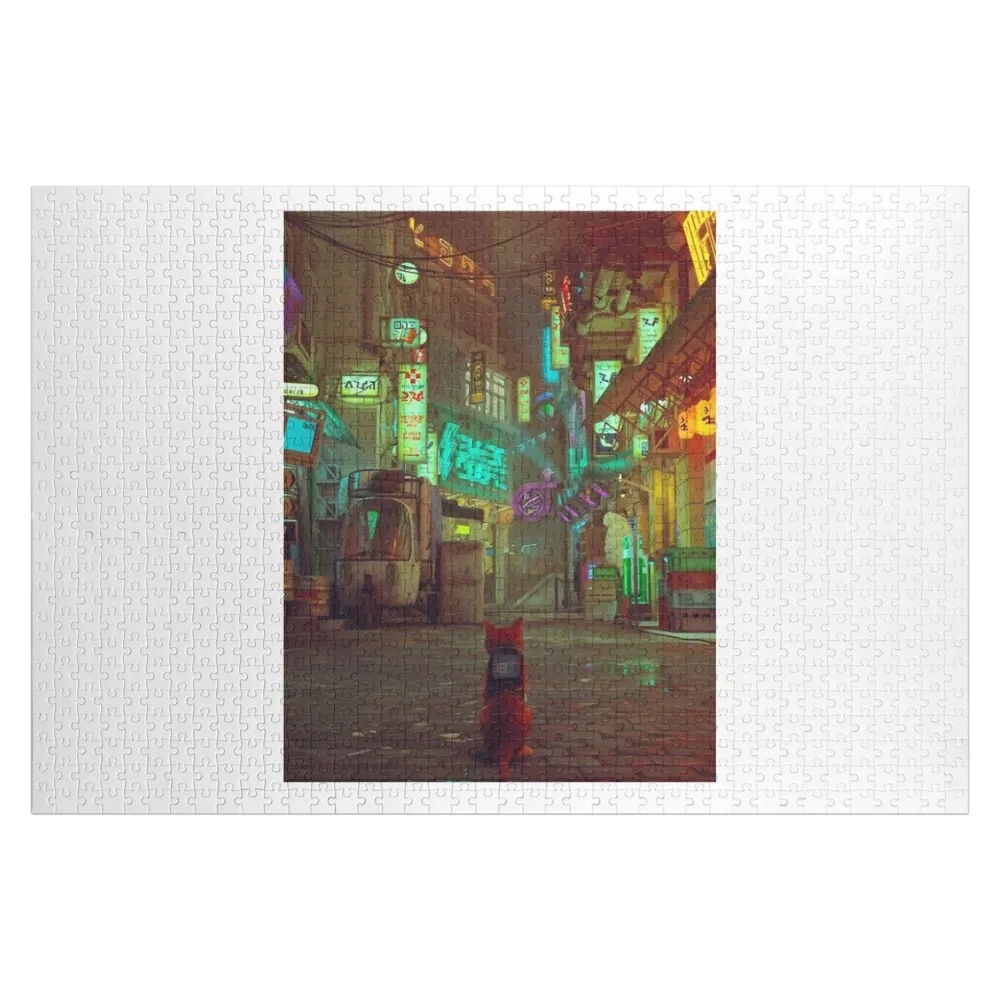 Gift For Everyone Stray Game Stray Cat Retro Vintage Jigsaw Puzzle Children Custom Child Gift Customized Picture Puzzle